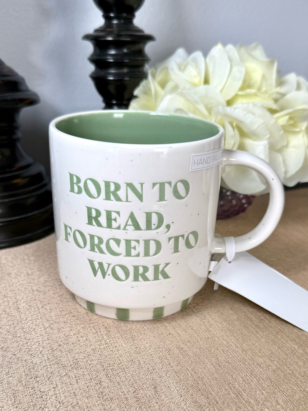 New BORN TO READ, FORCED TO WORK Ceramic Mug
